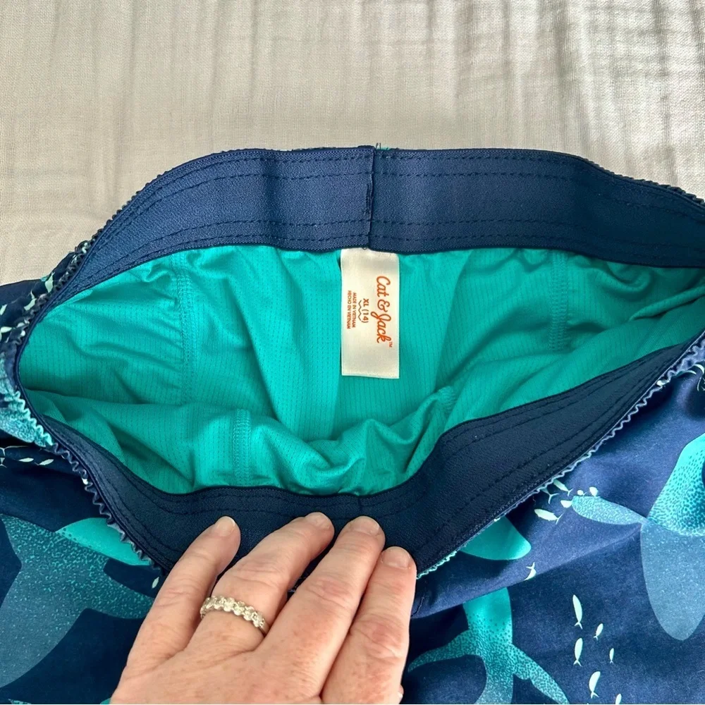 LIKE NEW Tommy Bahama and Cat & Jack Kids' Swim Shorts Sz XL (set of 4)